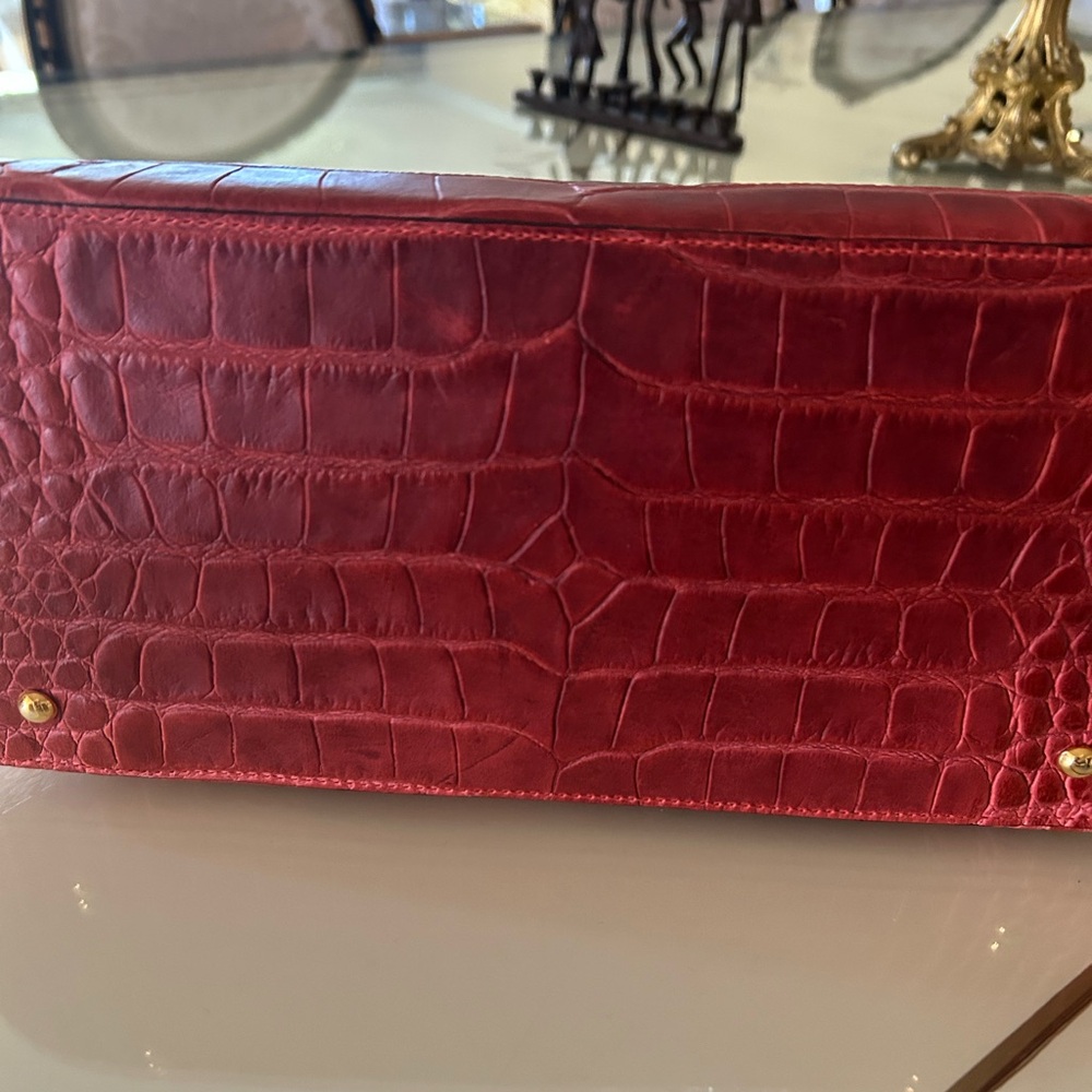 Dooney & Bourke Red Crocodile-Embossed Tote - Picture 5 of 5